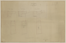 216648 Plattegronden van de eerste, tweede en derde verdieping van het militaire kledingmagazijn aan de Oudegracht te ...